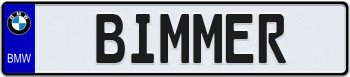 European license plate for bmw #1