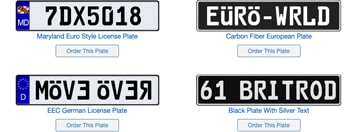 Sample Euro Plate Ideas