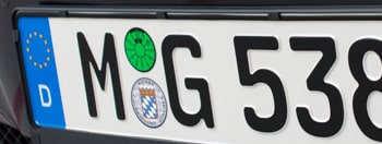 German License Plate Registration Seals photo